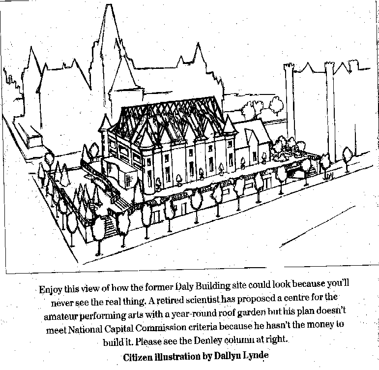 Ottawa Citizen sketch of Chateau Gardens